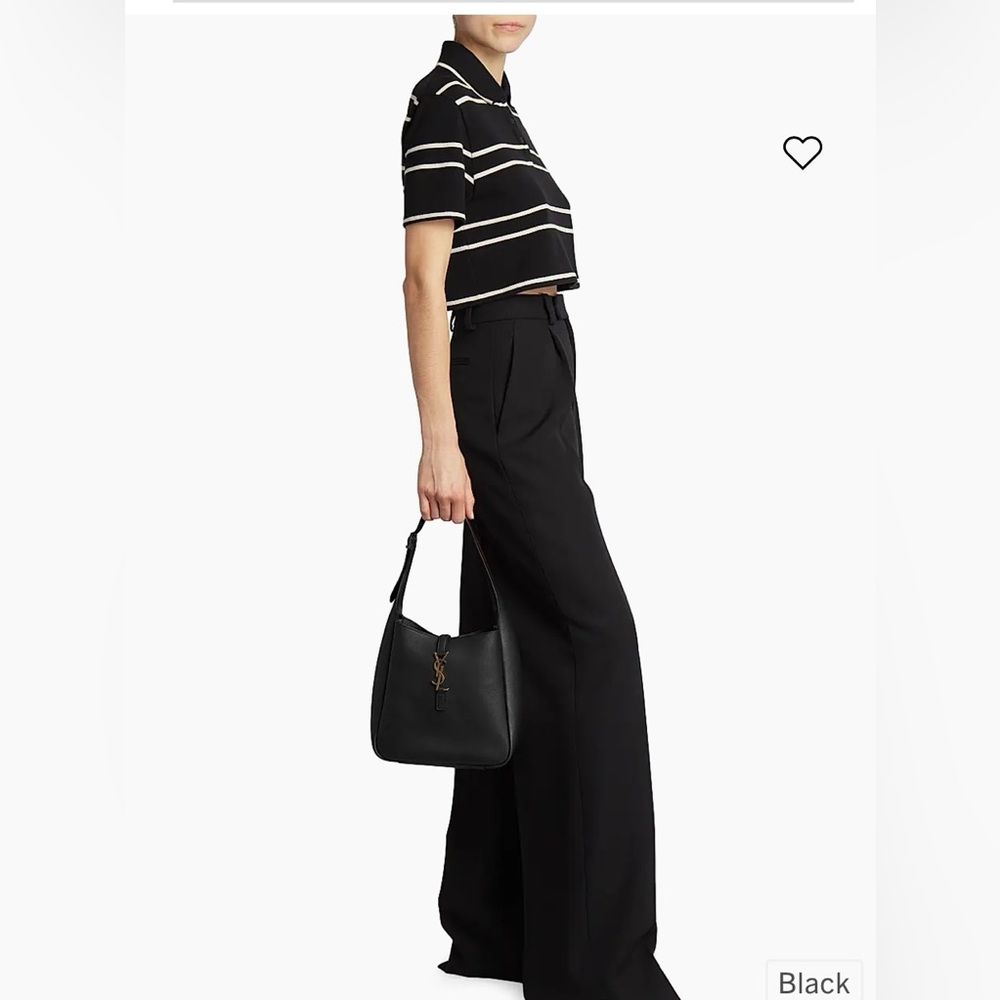 NWT YSL 5 a 7 classic hobo bag, black leather, dust bag. Retail price $3100